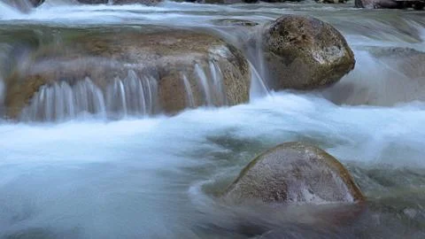 Slow motion river Stock Photos