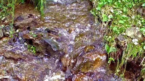 Slow motion of river tilt Stock Footage 103530356