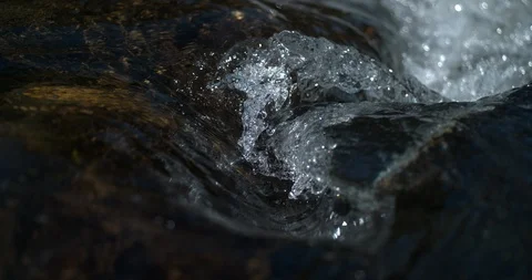 Slow Motion River Water Waves Ripple Stock Footage 114478919
