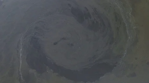 Slow motion of river whirlpool 스톡 동영상 79654770