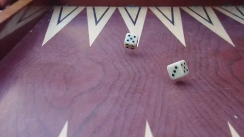 Slow Motion Rolling Dice On A Backgammon Game Stock Footage 98218999