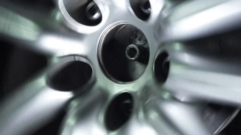 Slow Motion rotating wheel Stock Footage 86090573