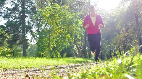The Slow Motion of Running In the Nature Stock Footage 56428579