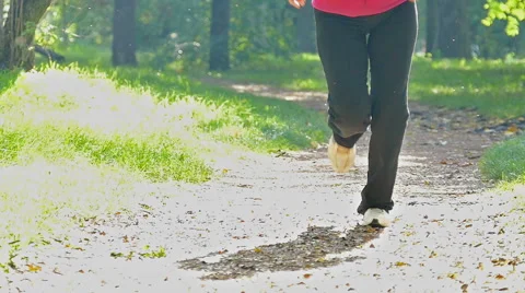 The Slow Motion of Running In the Nature Stock Footage 56429095