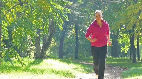 The Slow Motion of Running In the Nature Stock Footage 56429347