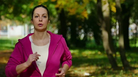 The Slow Motion of Running In the Nature Stock Footage 56429637