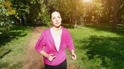 The Slow Motion of Running in the Nature Stock Footage 56429763