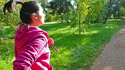The Slow Motion Of Running In A Nature Stock Footage 56537966