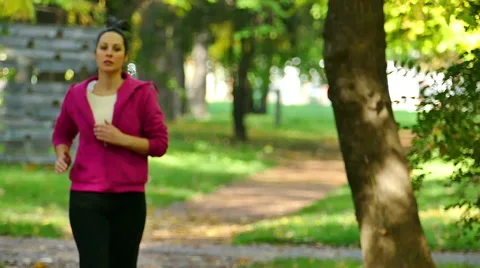 The Slow Motion Of Running In A Nature Stock Footage 56538213