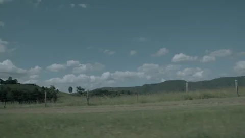 Slow Motion Rural Landscape Drive in Sunshine Coast Hinterland, Queensland, Aust Stock Footage 341298148