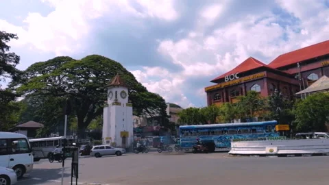 Slow Motion Of Rush Hour Of World Heritage Kandy City- Sri Lanka 動画素材 172547556