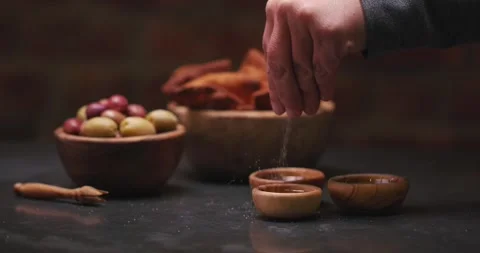 Slow Motion Salt Pinch Video stock 274774361