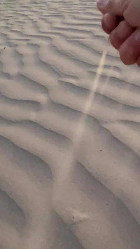 Slow Motion Sand Flow Hand Mindfulness Concept Vídeo Stock 331824492