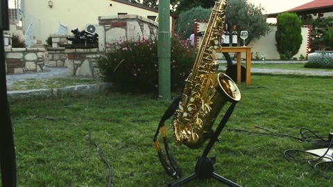 Slow motion saxophone Stock Footage 92285216