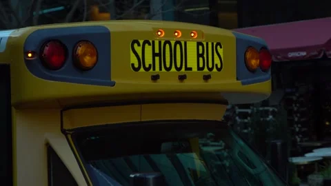 Slow motion School Bus Stock Footage 297494551