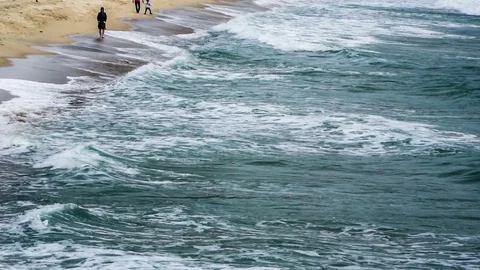 Slow motion of the sea wave Stock-Footage 77843478