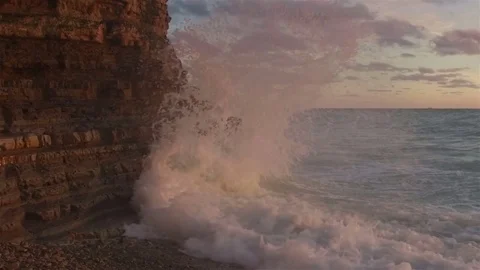 Slow Motion of Sea Wave. Stock Footage 84230151