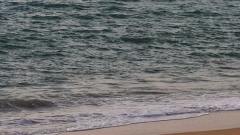 Slow motion sea wave at sunset Stock Footage 276603570