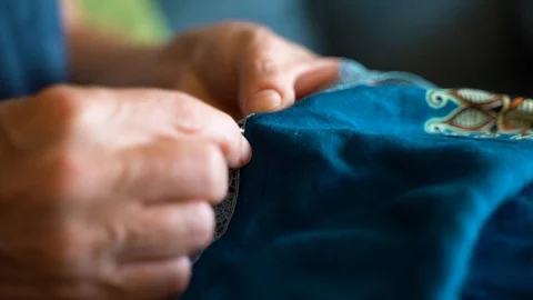 Slow Motion Sewing Inside Stock Footage 92859831