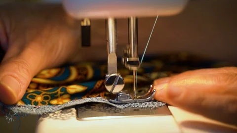 Slow Motion Sewing Machine Stock Footage 92904396