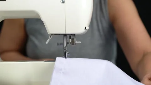 Slow motion of sewing machine needle. Stock Footage 132083454