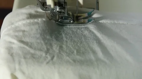 Slow motion sewing Zigzag Stock Footage 111506170