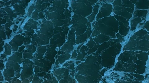 Slow motion shallow depth of field aerial shot of ocean 4K Stock Footage 236618347