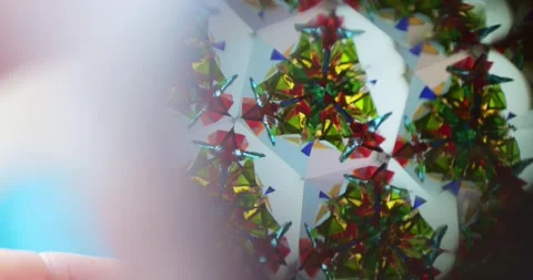 Slow Motion of Shifting Kaleidoscope Patterns Representing Fractal Geometry and Видео 330956286