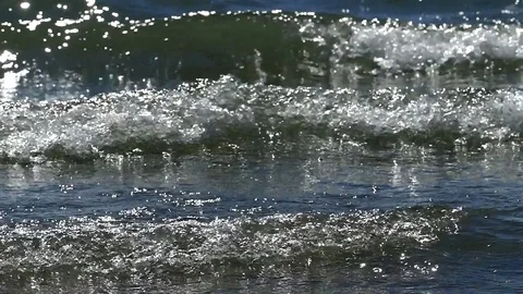 Slow motion shimmering waves. Stock Footage 79130768