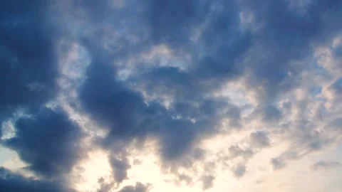 Slow-motion shooting of the silhouette of a cloud moving across the sky. Stock Footage 238633841