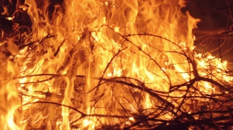 Slow motion shot of bonfire Stock Footage 63907151