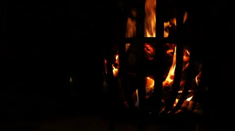 Slow motion shot of campfire on a sumer evening Stock Footage 42107239