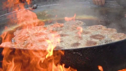 Slow motion shot of cooking of traditional Pakistani food (12) Stock Footage 252118571
