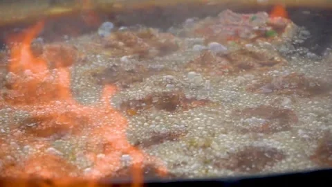 Slow motion shot of cooking of traditional Pakistani food (13) Stock Footage 252118574