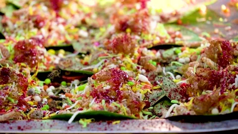 Slow motion shot of cooking of traditional Pakistani food Stock Footage 252118602