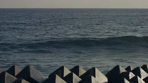 Slow motion shot of crashing waves. Stock Footage 101409546