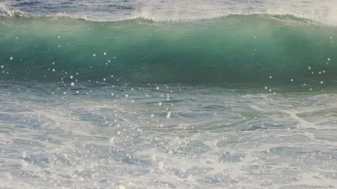 Slow motion shot of crashing waves. Stock Footage 101410244