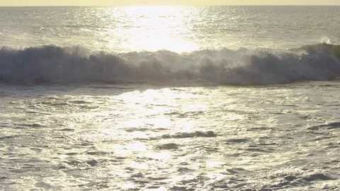 Slow motion shot of crashing waves. Stock Footage 101411072