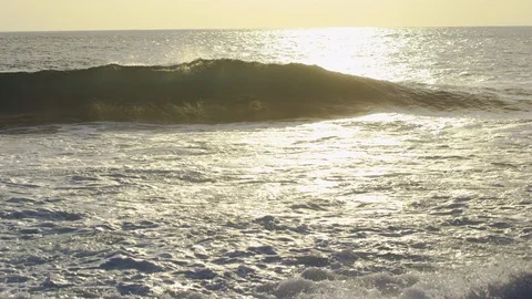 Slow motion shot of crashing waves. Stock Footage 101411107