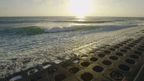 Slow motion shot of crashing waves. Stock Footage 101411206
