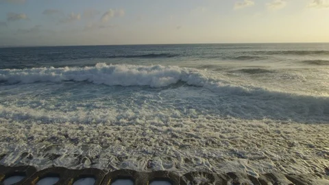 Slow motion shot of crashing waves. Stock Footage 101411672