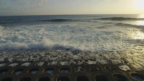 Slow motion shot of crashing waves. Stock Footage 101411719