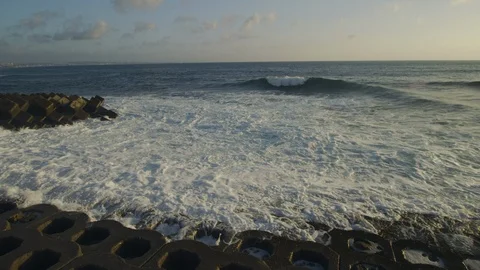 Slow motion shot of crashing waves. Stock Footage 101411765
