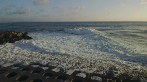Slow motion shot of crashing waves. Stock Footage 101411797