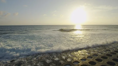 Slow motion shot of crashing waves. Stock Footage 101412278