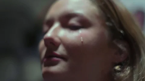 Slow Motion Shot Of Crying Woman With A Stock Video Pond