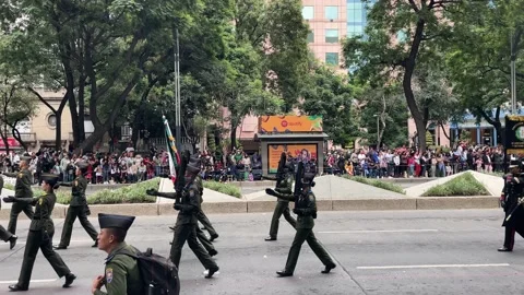 Slow motion shot of the expeditionary corps of air forces of the mexican 動画素材 212064262