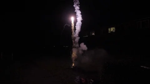 Slow motion shot of firework display during New Year's Eve Stock Footage 122236466