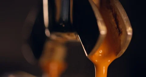 Slow Motion Shot Of An Impressive Espresso Machine Making A Hot Cup Of Coffee Stock Footage 113390270
