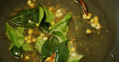 Slow Motion shot of a India Mix Vegetable Dish being prepared. Stock Footage 116010557